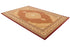 7' X 9' Red and Beige Oriental Power Loom Area Rug