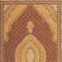 7' X 9' Red and Beige Oriental Power Loom Area Rug