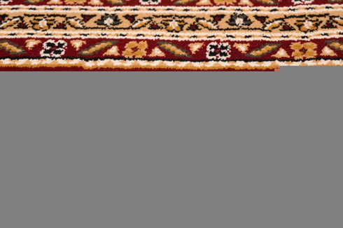 7' X 9' Red and Beige Oriental Power Loom Area Rug