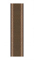 10' Beige And Black Medallion Runner Rug