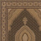 10' Beige And Black Medallion Runner Rug
