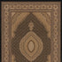 10' Beige And Black Medallion Runner Rug