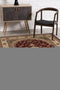 7' X 9' Red and Beige Floral Medallion Power Loom Area Rug