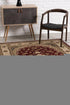 7' X 9' Red and Beige Floral Medallion Power Loom Area Rug