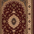7' X 9' Red and Beige Floral Medallion Power Loom Area Rug
