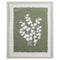 Moss Green and White Botanical Flowers 2 Wall Art