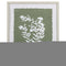 Moss Green and White Botanical Flowers 3 Wall Art