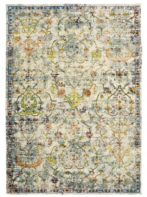 8' X 10' Beige and Ivory Area Rug