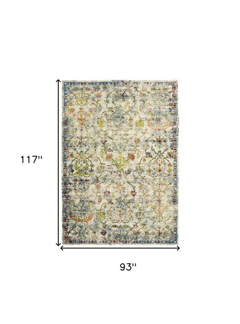 8' X 10' Beige and Ivory Area Rug