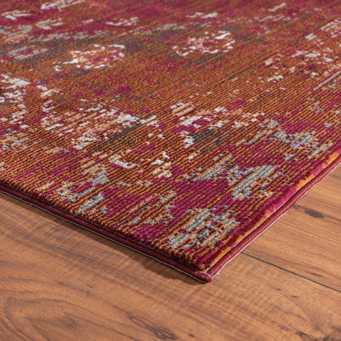 Deep Red Traditional Area Rug