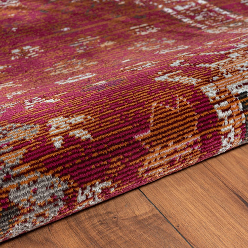 Deep Red Traditional Area Rug