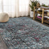 5' X 8' Blue Chaotic Strokes Area Rug