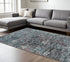 5' X 8' Blue Chaotic Strokes Area Rug