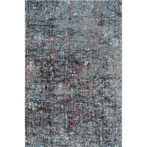 8' X 10' Blue Chaotic Strokes Area Rug