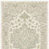 5' X 8' Green and Cream Medallion Area Rug