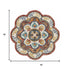 6' Red Wool Hand Hooked Round Rug