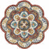 6' Red Wool Hand Hooked Round Rug