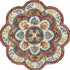 6' Red Wool Hand Hooked Round Rug