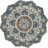 6' Green And Ivory Wool Hand Tufted Round Rug