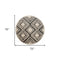 6' Round Gray and Cream Geometric Area Rug