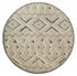 6' Round Cream Modern Geometric Area Rug