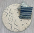 6' Round Cream Modern Geometric Area Rug