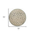 6' Round Cream Modern Geometric Area Rug