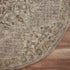 6' Round Beige Distressed Medallion Area Rug