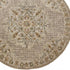 6' Round Beige Distressed Medallion Area Rug