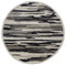 6' Black And Gray Round Wool Hand Tufted Area Rug