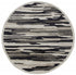 6' Black And Gray Round Wool Hand Tufted Area Rug