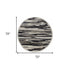 6' Black And Gray Round Wool Hand Tufted Area Rug