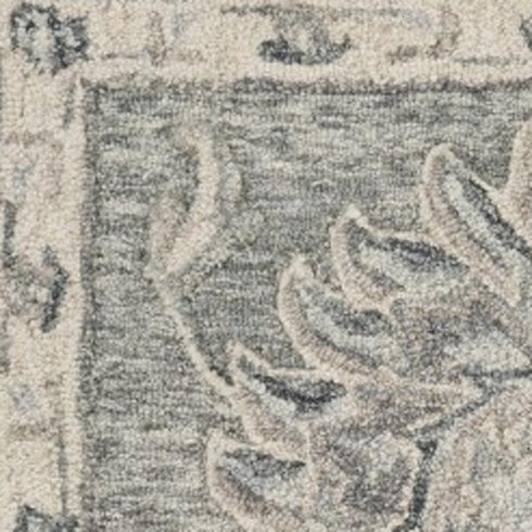 7' X 9' Gray Wool Hand Tufted Area Rug