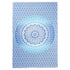 80" X 56" Blue And White Mandala Cotton Hanging Tapestry