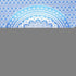 80" X 56" Blue And White Mandala Cotton Hanging Tapestry