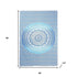 80" X 56" Blue And White Mandala Cotton Hanging Tapestry