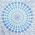 80" X 56" Blue And White Mandala Cotton Hanging Tapestry