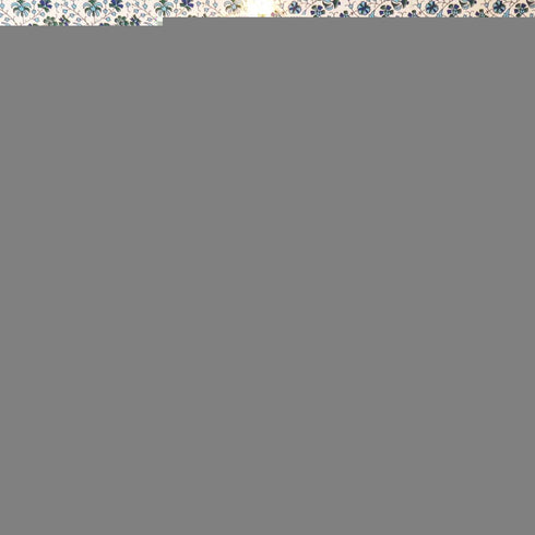 80" X 56" Blue And White Mandala Cotton Hanging Tapestry
