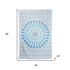 80" X 56" Blue And White Mandala Cotton Hanging Tapestry