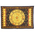 80" X 56" Black Red And Yellow Cotton Hanging Tapestry