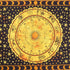 80" X 56" Black Red And Yellow Cotton Hanging Tapestry