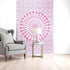 80" X 56" Pink And White Mandala Cotton Hanging Tapestry