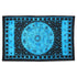 80" X 56" Black And Blue Cotton Hanging Tapestry
