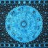 80" X 56" Black And Blue Cotton Hanging Tapestry