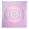92" X 84" Pink And White Mandala Cotton Hanging Tapestry