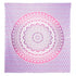 92" X 84" Pink And White Mandala Cotton Hanging Tapestry
