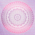 92" X 84" Pink And White Mandala Cotton Hanging Tapestry