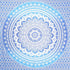 92" X 84" Blue And White Mandala Cotton Hanging Tapestry
