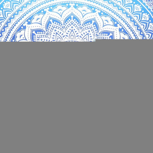 92" X 84" Blue And White Mandala Cotton Hanging Tapestry