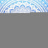 92" X 84" Blue And White Mandala Cotton Hanging Tapestry